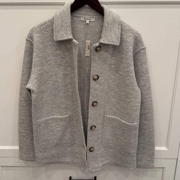 NWT Madewell Boiled Wool Sweater Shirt Jacket - Picture 6 of 6